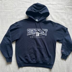 Champion Navy Blue Bentley University Hoodie